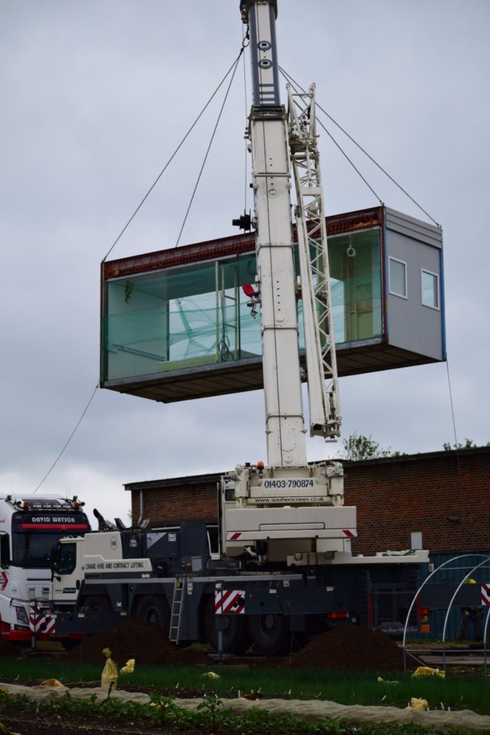 Innovation Centre module with crane